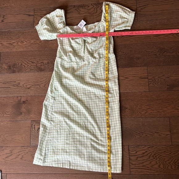 NWT ROXY Summertime Feeling Green & White  checkered Midi Dress Size XL - Picture 12 of 14